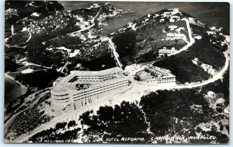 Postcard Mexico Acapulco Hotel Reforma Casablanca  RPPC Real Photo  K11