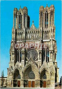 Modern Postcard Reims (Marne) The Cathedral of Our Lady