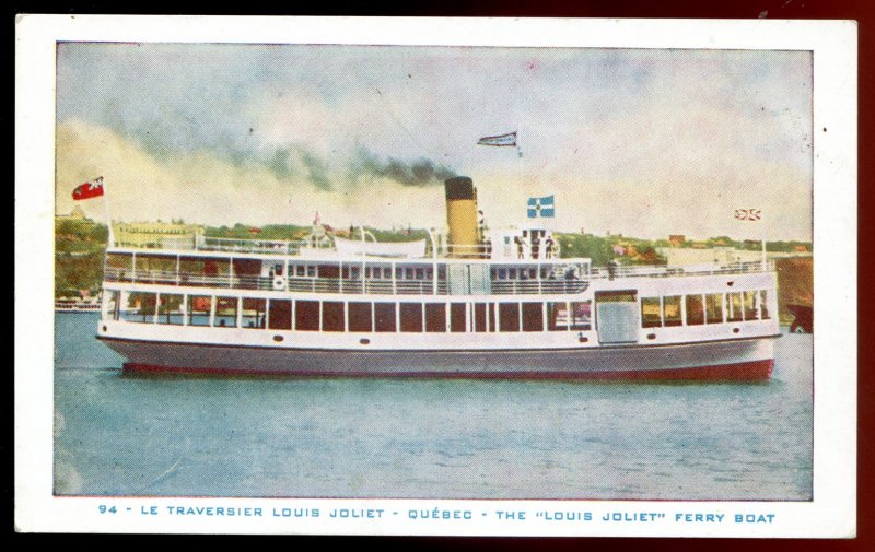 dc863 - Steamer LOUIS JOLIET 1930s Quebec Ferry Boat by Audet