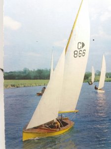 The Graduate Bermudan Sloop Vintage Sailing Boat Postcard 1960s Sailboat