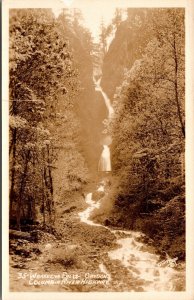 RPPC Washington Falls Columbian River Highway Oregon Gifford Photo Postcard L8