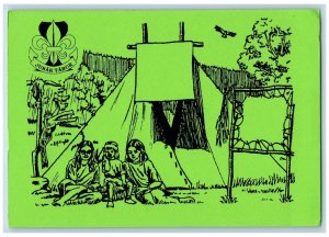 Czech Republic Postcard Girls Scouts Teepee Tent Junak Tabor c1910's Antique