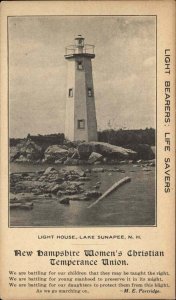 Lake Sunapee NH Women's Christian Temperance Union Lighthouse Prohibition PC