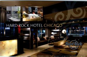 CHICAGO, Illinois IL ~ Roadside HARD ROCK HOTEL Advertising 4x6 Card