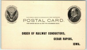 Postcard - Order Of Railway Conductors, Cedar Rapids, Iowa