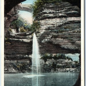 c1910s LaSalle County, ILL Starved Rock Deerk Park Stone Bridge Fountain PC A224