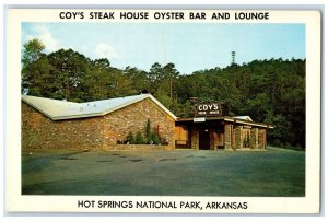 c1960's Coy's Steak House Oyster Bar And Lounge Hot Springs Arkansas AR Postcard