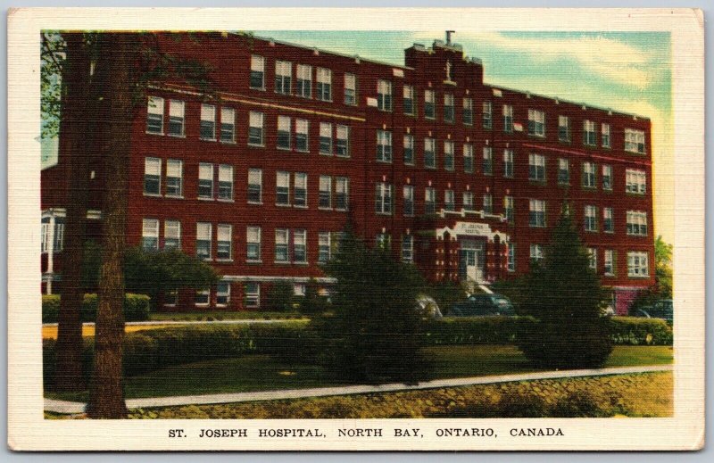 Postcard North Bay Ontario c1930s St. Joseph Hospital Nipissing District by Bain
