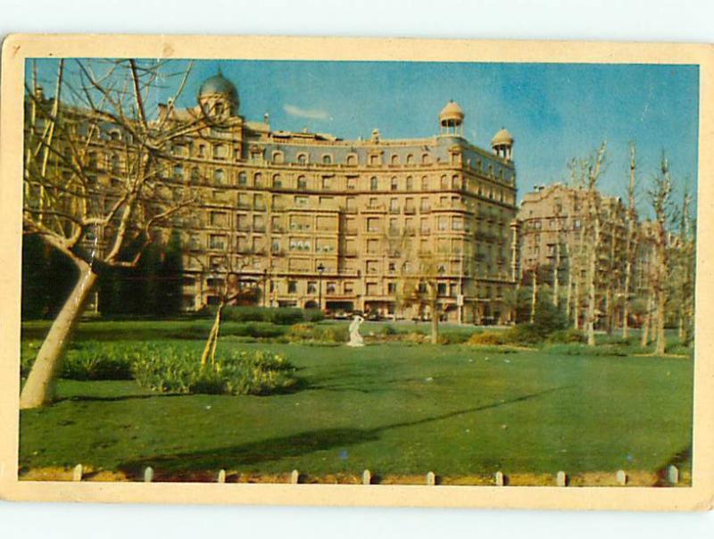 Vintage Post Card Barcelona Place de Calvo Sotelo Spain  # 3722