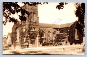K9/ Vallejo California Postcard RPPC c1940s 1st Baptist Church  393