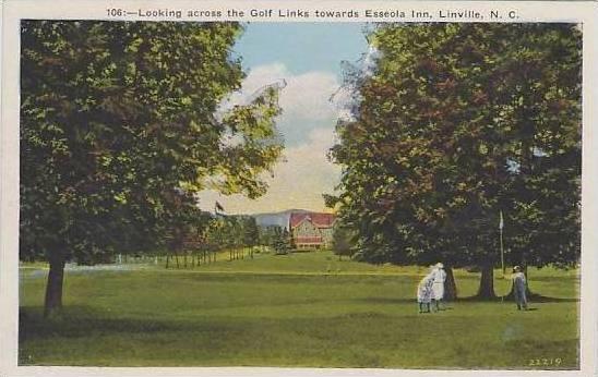 North Carolina Linville Looking Across The Golf Links Toward