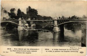 CPA Militaire, Pont detruit par les Allemands (278595)