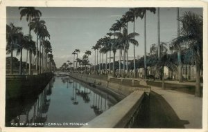 Hand-Colored RPPC Postcard Rio de Janeiro Brazil Canal do Mangue Latin America