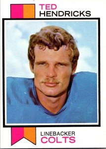 1973 Topps Football Card Ted Hendricks Baltimore Colts sk2451