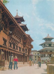 Postcard Nepal City Town Architecture Tower Darbar Square Kathmandu