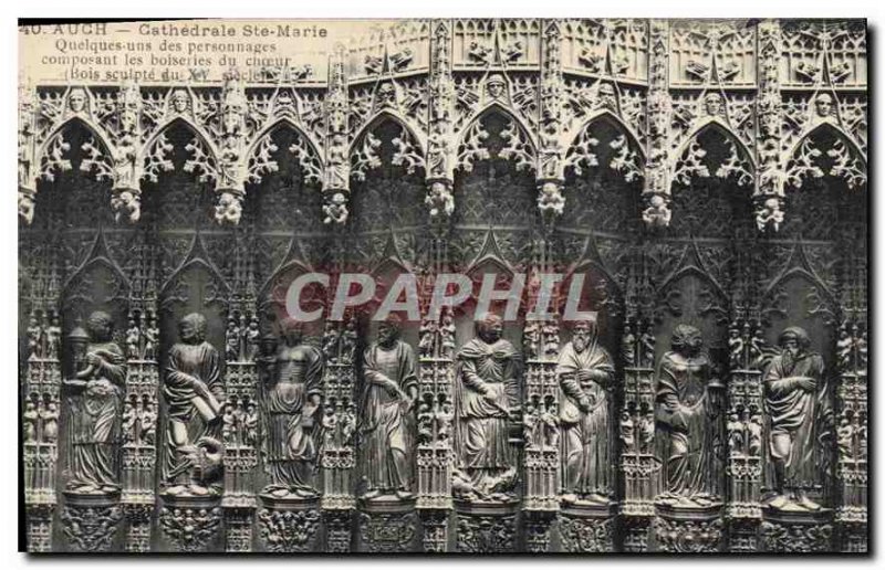 Old Postcard Auch Cathedrale Sainte Marie