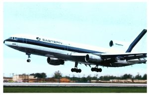 Eastern Airlines Lockheed L 1011 at Miami International 1973 Airplane Postcard