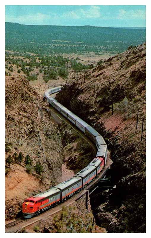 Postcard TRAIN SCENE Lamy New Mexico NM AS8661