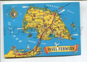 473777 1980 Germany island Fehmarn special cancellation map travel advertising