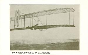 Wilbur Wright in Glider, 1902  (1950's Repro)