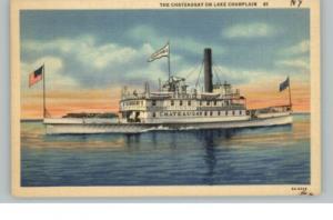 Lake Champlain NY Boat Chateaugay Postcard