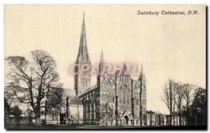 Postcard Old Salisbury Cathedral