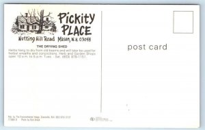 3 Postcards MASON, New Hampshire NH ~ Gardens PICKITY PLACE Herb Drying Shed