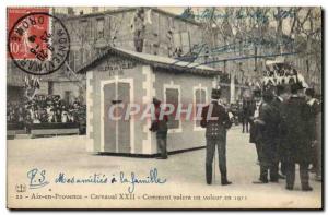 Old Postcard Aix en Provence Police Detective Carnival XXII How will fly a th...