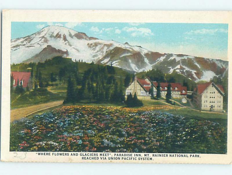 W-Border PARADISE INN AT RAINIER NATIONAL PARK Seattle Washington WA L1851@