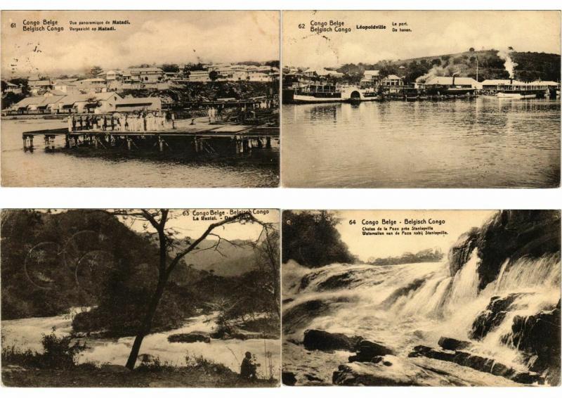 BELGIAN CONGO AFRICA 68 CPA AFRIQUE Vintage Postcards All DIFFERENT, with BETTER