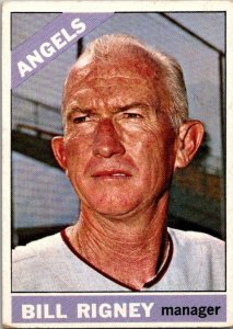 1966 Topps Baseball Card Bill Rigney Manager California Angels sk1957