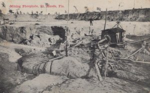 MINING PHOSPHATE FORT MEADE FLORIDA WEST FORT MEADE DPO LKU POSTCARD 1911