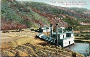 Dawson YT Electric Dredges of The Yukon Gold Co. Bonanza Creek Postcard G57