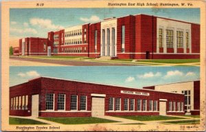 West Virginia Huntington East High School and Trades School Curteich