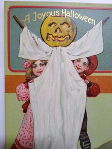 Vintage Halloween Postcard Paul Finkenrath Series 778 Embossed Original Unused