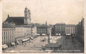 Lot132  linz a d donau place of november 12th  real photo upper austria tram