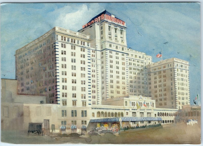 c1970s Atlantic City, NJ Resorts Casino Hotel Art Advertising Card 4x6 PC M12