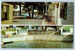 1961 Alexandria Bay New York Postcard Hill's Motor Court Overlooking St Lawrence