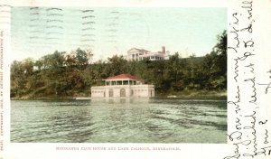Vintage Postcard 1905 Minihkada Club House & Lake Calhoun Minneapolis Minnesota