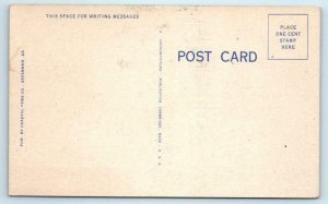 2 Military Postcards CAMP STEWART, Savannah, GA ~ Headquarters & MESS HALL 1940s