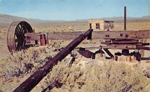The Old Stamp Mill At Ghost Town of Garlock View Postcard Backing 