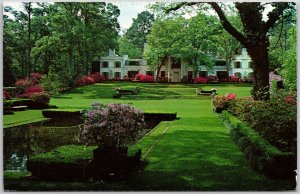 Houston Texas TX, Bayou Bend Gardens, Mansion Azaleas, North Facade, Postcard