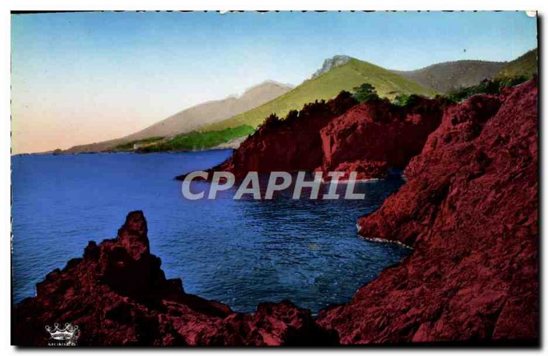 Modern Postcard The Cote d & # 39Azur Corniche d & # 39Or Rocks From Trayas