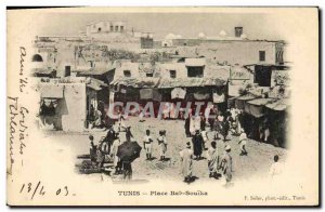 Old Postcard Tunis Place Bab Souika