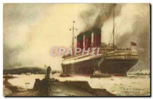 Postcard Old Ship Boat Berengaria