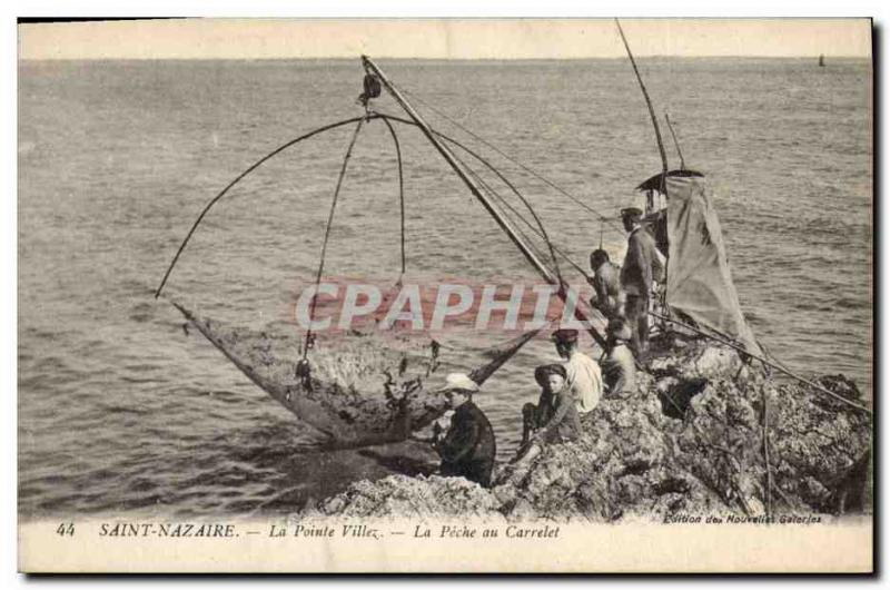 Postcard Old Fishing Saint Nazaire La Pointe Villez The fishing at Plaice