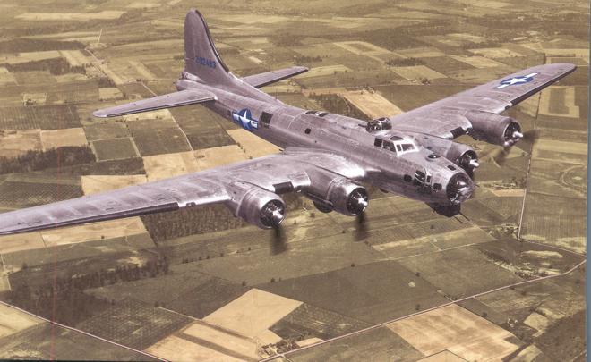 WWII B-17 Flying Fortress Bomber - Carrying 9 tons of bombs