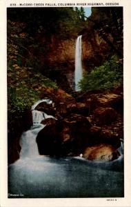 McCord Creek Falls, Columbia River Highway, Oregon Linen Vintage Postcard F23