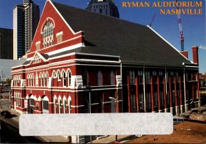 Tennessee Nashville Ryman Auditorium