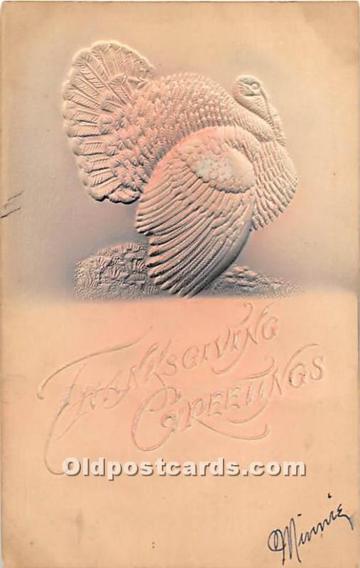 Thanksgiving Old Vintage Antique Postcard Post Card 1907